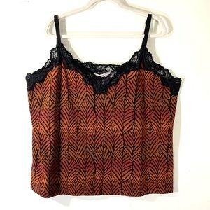 2/$35 Lys Animal Print Lace Trimmed Camisole